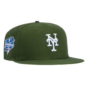 New Era New York Mets fitted hat Olive, White colorway - Subway Series Fitted: New Era Drops Mets 2000 World Series Tribute in Olive