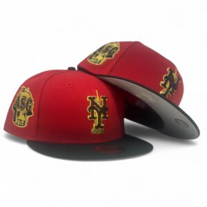 New Era New York Mets fitted hat red colorway - New Era Drops Clean Mets Fitted with 2013 All Star Game Patch