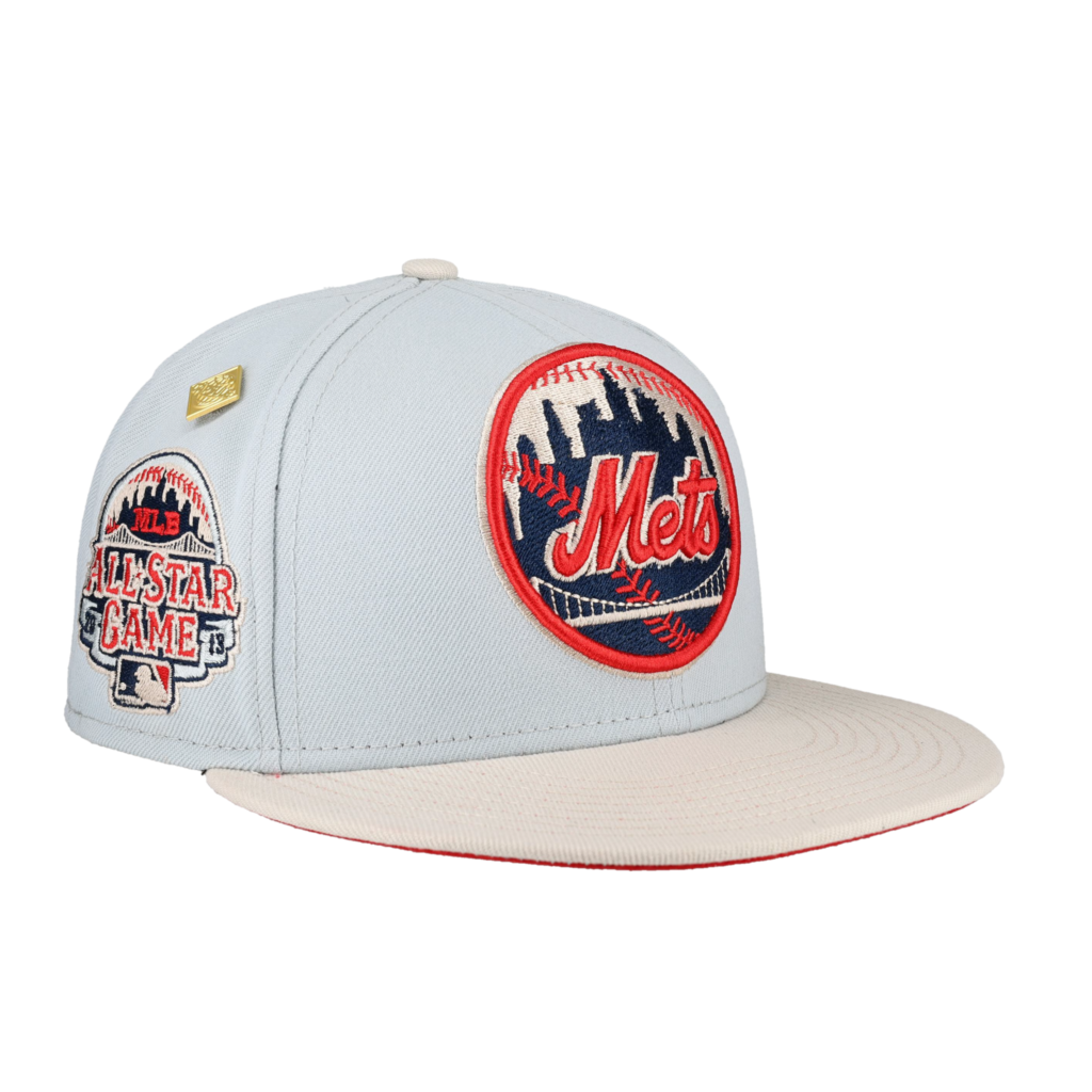 New Era New York Mets fitted hat red, blue colorway - New Era Drops Clean Mets Fitted with 2013 All Star Patch