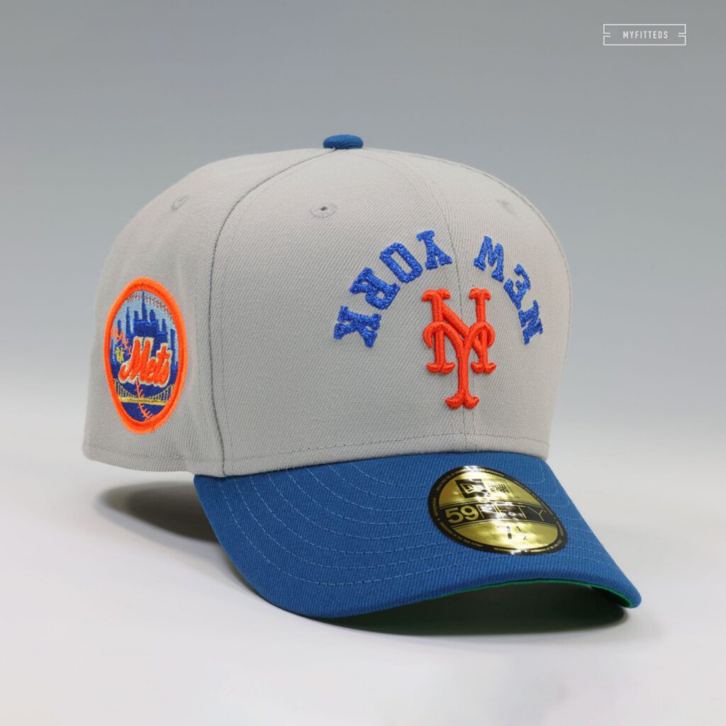 New Era New York Mets fitted hat red colorway - New Era Drops Fresh Mets Fitted with Upside Down Arch Chain Stitching