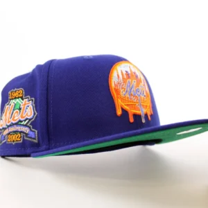 New Era New York Mets fitted hat Drippy Logo colorway - Amazin’ Anniversary Fitted: New Era Celebrates 25 Years of Mets History with Drippy Logo Drop