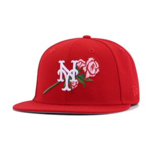 New Era New York Mets fitted hat red, green, scarlet colorway - New Era Drops Beautiful Mets Fitted in Scarlet Rose Colorway