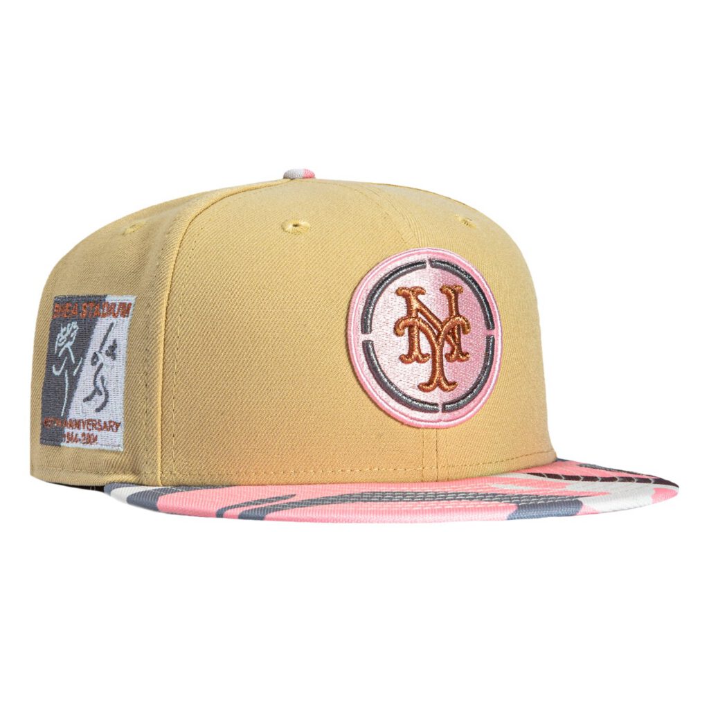 New Era New York Mets fitted hat Tan, Camo colorway - Miracle Mets Legacy Fitted: New Era’s 40th Anniversary Stadium Patch Drop