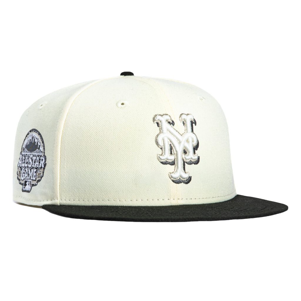 New Era New York Mets fitted hat White, Black colorway - 2013 All-Star Magic Fitted: New Era’s TV Static Mets Tribute Glows in the Dark