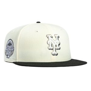 New Era New York Mets fitted hat White, Black colorway - 2013 All-Star Magic Fitted: New Era’s TV Static Mets Tribute Glows in the Dark