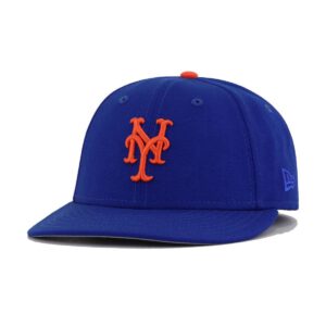 New Era New York Mets fitted hat blue, orange, royal colorway - New Era Drops Clean Mets Fitted in Light Royal Blue Colorway