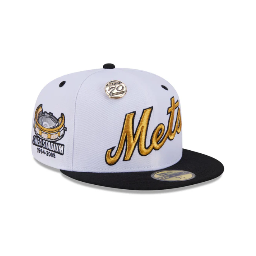 New Era New York Mets fitted hat - New Era Celebrates 59FIFTY Day with Clean Mets Shea Stadium Fitted