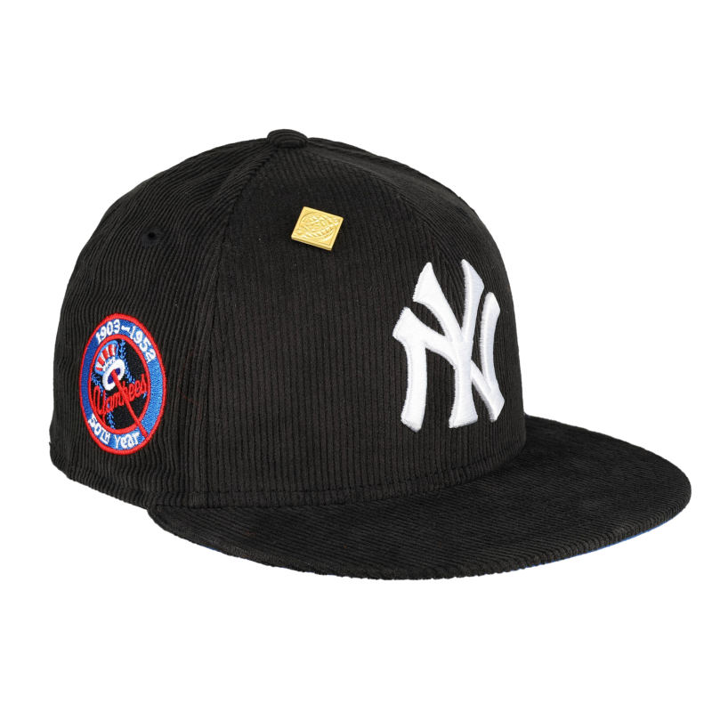 New Era New York Yankees fitted hat black, blue colorway - Yankees Black Friday Corduroy Fitted Celebrates 50th Season in Style