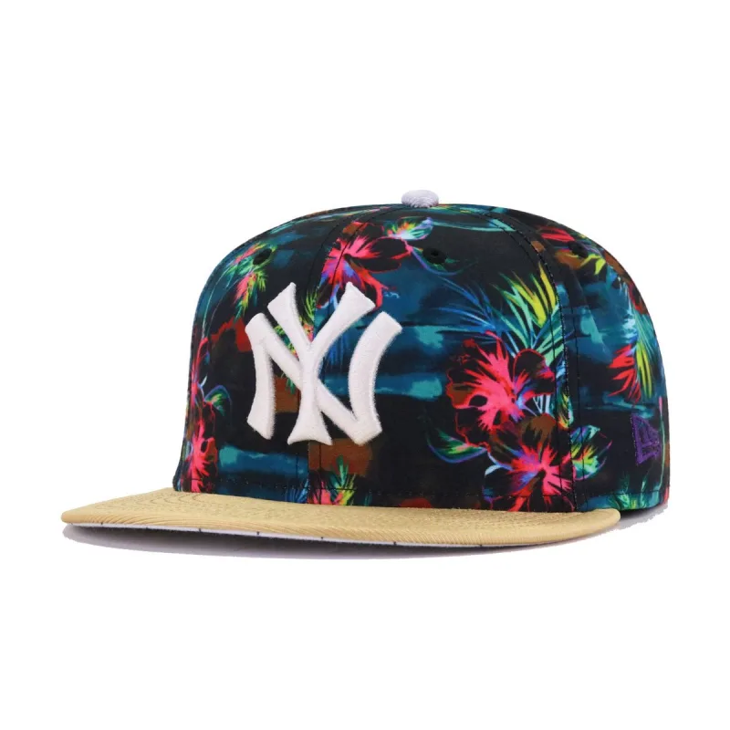 New Era New York Yankees fitted hat black, red, blue, green, purple, brown, gold, silver colorway - Murderers’ Row Fitted: New Era’s Floral Tribute to the 1927 Yankees Championship
