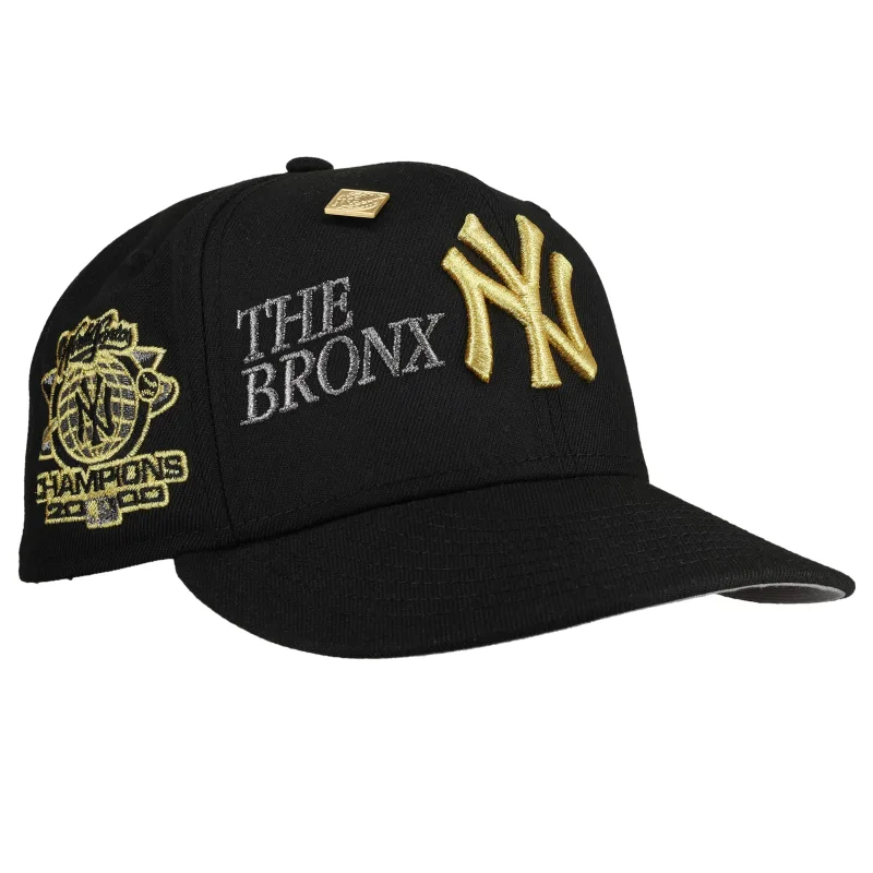New Era New York Yankees fitted hat black, grey, gold colorway - Subway Series Fitted: New Era’s Black/Gold Yankees 2000 Championship Tribute