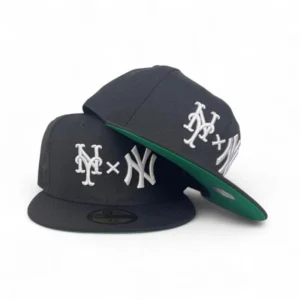 New Era New York Yankees fitted hat black, green colorway - Subway Series Fitted: New Era’s Black Yankees 2000 World Series Championship Tribute