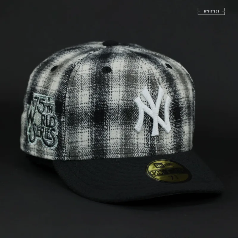 New Era New York Yankees fitted hat black colorway - 1978 World Series Fitted: New Era’s Black Plaid Yankees Championship Tribute