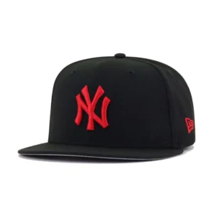 New Era New York Yankees fitted hat black, red colorway - Yankees Black and Red Fitted Brings Bold Energy to Classic Pinstripes