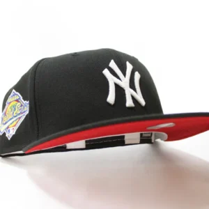 New Era New York Yankees fitted hat Black Red Under Brim colorway - Dynasty Begins Fitted: New Era’s 1996 Yankees World Series Championship Hat