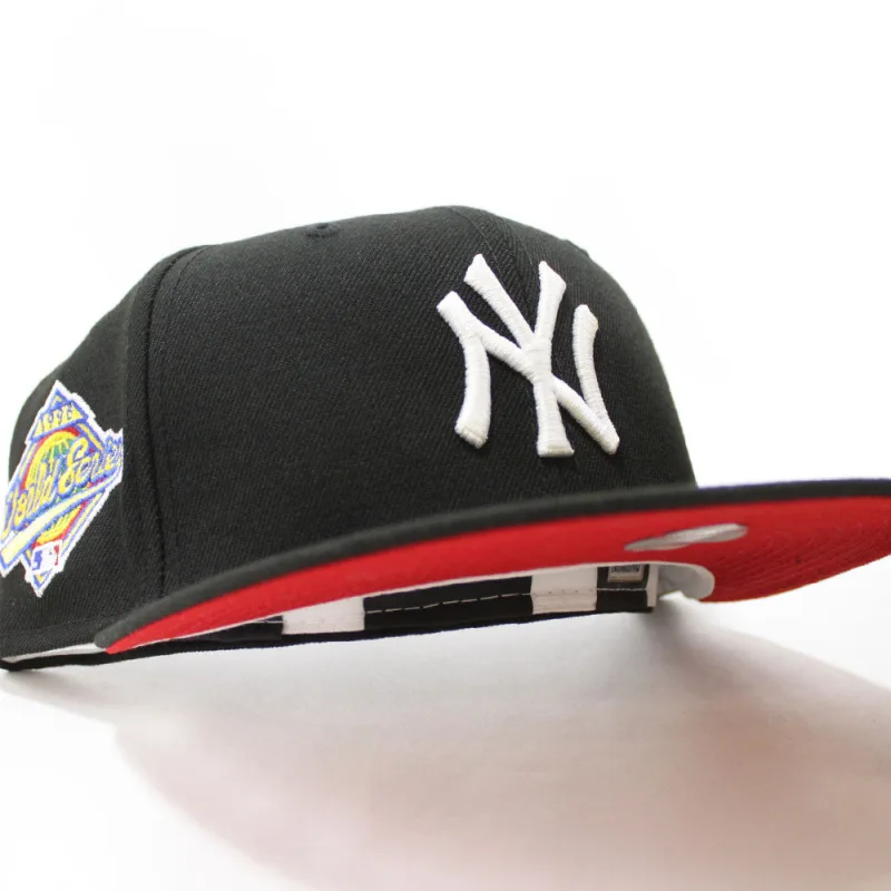 New Era New York Yankees fitted hat Black Red Under Brim colorway - Dynasty Begins Fitted: New Era’s 1996 Yankees World Series Championship Hat
