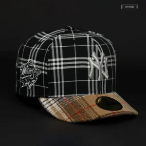 New Era New York Yankees fitted hat black, red colorway - 1998 World Series Fitted: New Era’s Yankees Championship Hat with Burberry-Inspired Twist