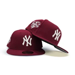 New Era New York Yankees fitted hat gray, burgundy colorway - Subway Series Fitted: New Era’s Burgundy Yankees 2000 Championship Tribute