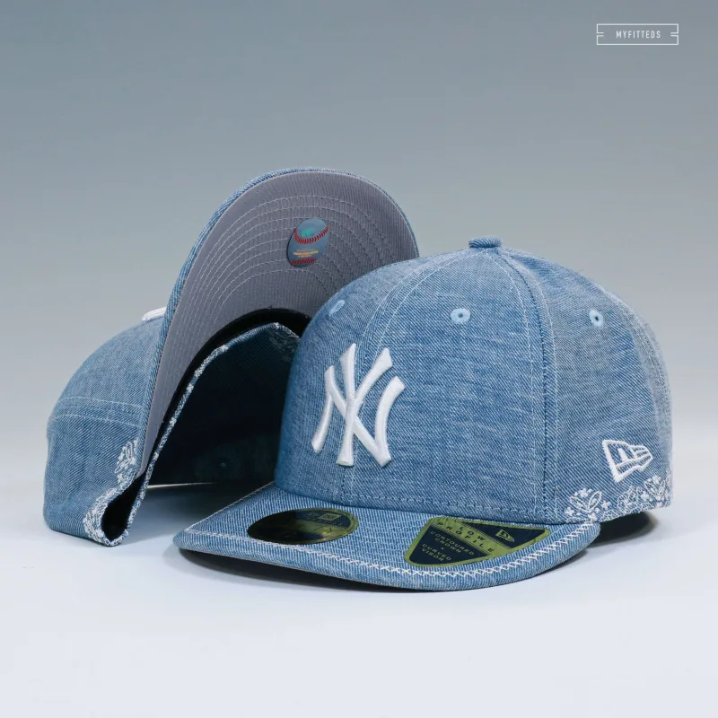 New Era New York Yankees fitted hat - New Era Yankees Fitted Features Hand-Stitched Chambray in Low Profile