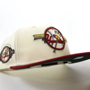 New Era New York Yankees fitted hat CHROME WHITE Red Green Under Brim colorway - 1947 World Series Fitted: New Era Honors Yankees Championship Century Mark