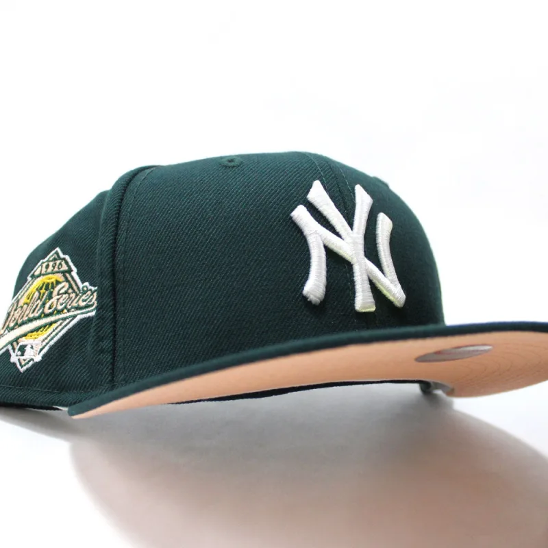New Era New York Yankees fitted hat Dark Green Peach Under Brim colorway - Dynasty Begins Fitted: New Era’s Dark Green Yankees 1996 World Series Tribute