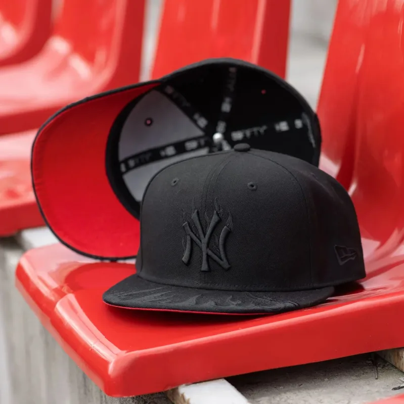 New Era New York Yankees fitted hat red colorway - New Era Yankees Fitted Goes Bold with Flame Red UV Colorway
