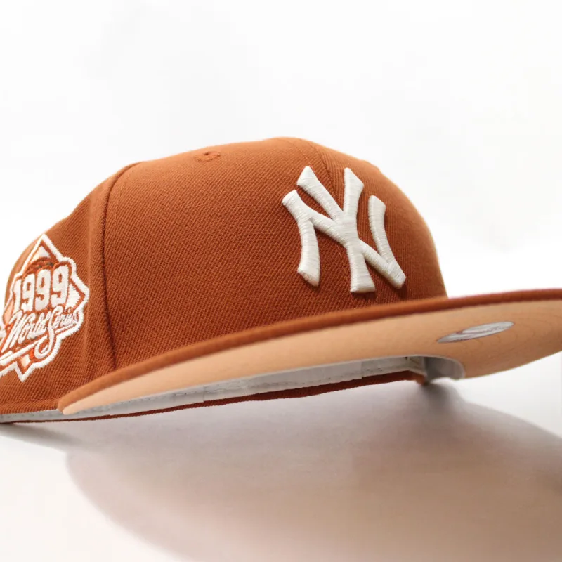 New Era New York Yankees fitted hat Glow in the Dark Rust Orange Pink Under Brim colorway - Dynasty Peak Fitted: New Era’s Glow-in-the-Dark Yankees 1999 World Series Tribute
