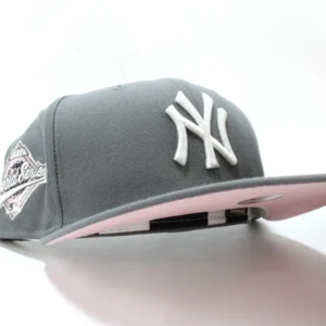 New Era New York Yankees fitted hat Gray Pink Under Brim colorway - Dynasty Begins Fitted: New Era’s 1996 World Series Yankees Championship Tribute