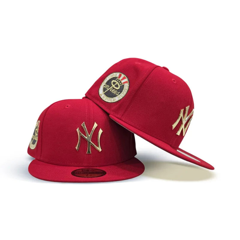 New Era New York Yankees fitted hat gray, red, gold colorway - 1962 World Series Fitted: New Era’s Gray and Red Yankees Championship Tribute