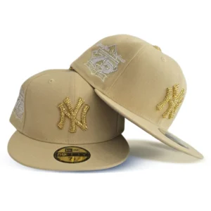 New Era New York Yankees fitted hat gray, vegas gold, gold colorway - Yankees 75th Anniversary Fitted: New Era Drops Swarovski Crystal Vegas Gold Tribute