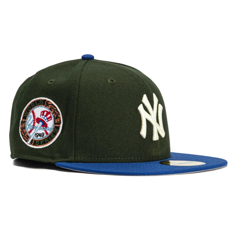 New Era New York Yankees fitted hat Green, Royal colorway - 1949 World Series Fitted: New Era Drops Yankees Championship Tribute in Green and Royal