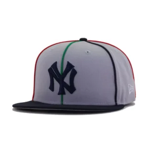 New Era New York Yankees fitted hat navy, grey, red, green colorway - New Era Yankees 1915 Throwback Fitted Brings Vintage Vibes