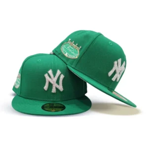 New Era New York Yankees fitted hat green, kelly green, silver colorway - 2008 All-Star Fitted: New Era’s Swarovski Crystal Yankees Tribute to the Stadium Farewell