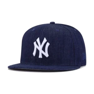 New Era New York Yankees fitted hat navy, light navy colorway - Yankees Fitted Gets Clean Denim Upgrade from New Era