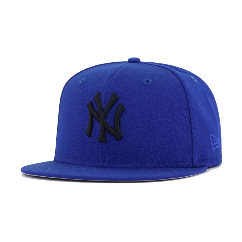 New Era New York Yankees fitted hat black, blue, royal colorway - Yankees Fitted Gets Clean Light Royal Blue Treatment