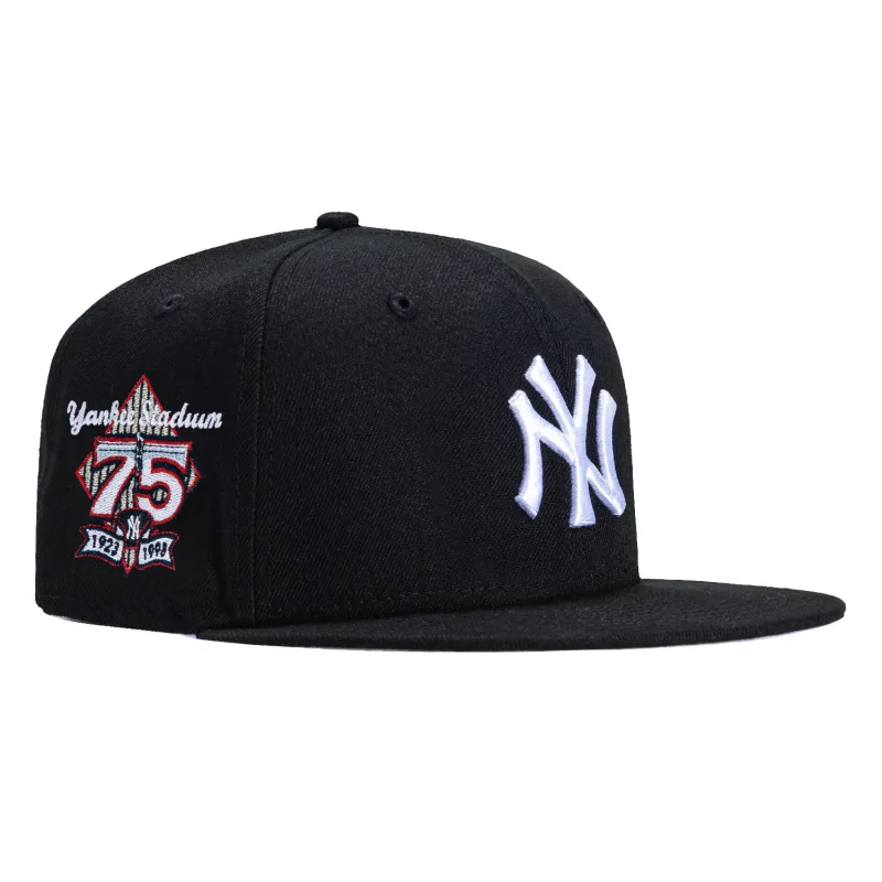 New Era New York Yankees fitted hat Navy colorway - Yankees 75th Anniversary Fitted Drops at Hat Club for Under $30