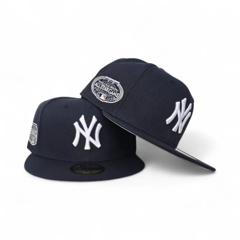 New Era New York Yankees fitted hat navy, gray, blue colorway - Yankee Stadium Farewell Fitted: New Era Drops 2008 All-Star Game Commemorative