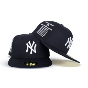 New Era New York Yankees fitted hat navy, blue, green colorway - Yankees Fitted Gets Championship Treatment with 27X World Series List Patch