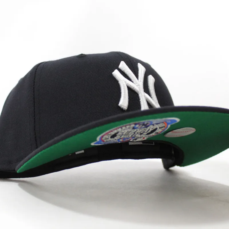 New Era New York Yankees fitted hat Navy Green Under Brim colorway - Yankees Subway Series Fitted Drops with Clean Navy Green Under Brim