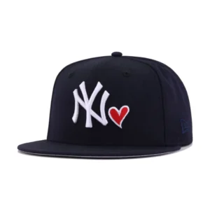 New Era New York Yankees fitted hat navy, red colorway - Yankees Navy HEARTS Fitted Brings Valentine’s Vibes to the Bronx