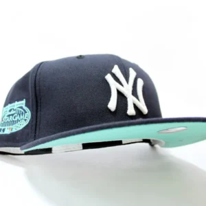 New Era New York Yankees fitted hat Navy Mint Under Brim colorway - Marathon Midsummer Classic Fitted: New Era Drops 2008 All-Star Game Yankees Tribute