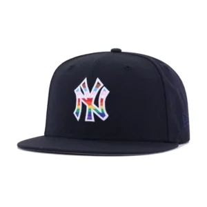 New Era New York Yankees fitted hat black, navy, red, blue, green, purple, orange, yellow, brown colorway - New Era Yankees PRIDE Fitted Celebrates Diversity with Rainbow Colorway