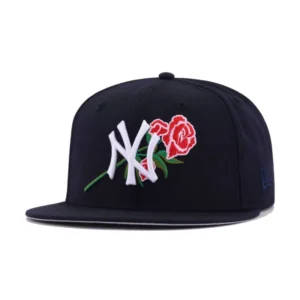 New Era New York Yankees fitted hat navy, red, green colorway - Yankees Navy ROSE Fitted Brings Floral Vibes to the Bronx