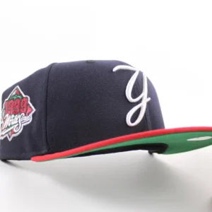 New Era New York Yankees fitted hat Navy Scarlet Red Green Under Brim colorway - Dynasty Peak Fitted: New Era Celebrates Yankees’ 1999 World Series Sweep