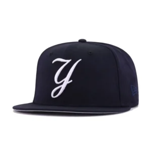 New Era New York Yankees fitted hat navy colorway - Yankees Navy SCRIPTISH Fitted Brings Clean Minimalist Vibes