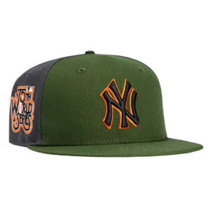 New Era New York Yankees fitted hat Olive, Graphite colorway - Hat Club Drops Clean Yankees Fitted with 1978 World Series Patch