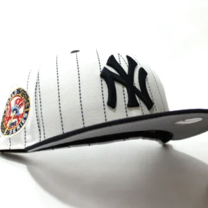 New Era New York Yankees fitted hat Pinstripe Navy Gray Under Brim colorway - 1949 World Series Fitted: New Era Honors Yankees Dynasty Beginning
