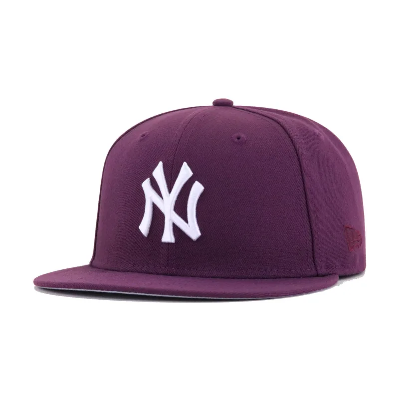 New Era New York Yankees fitted hat purple colorway - Yankees Drop Clean Plum Fitted for Purple Hat Collectors