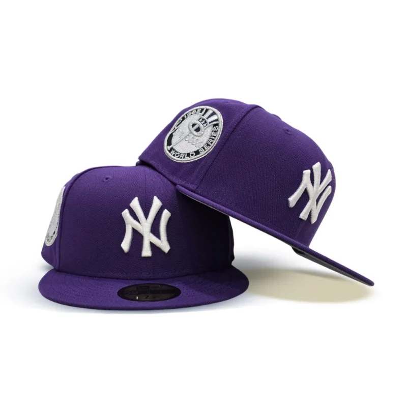 New Era New York Yankees fitted hat gray, purple colorway - 1962 World Series Fitted: New Era Drops Purple Yankees Championship Tribute