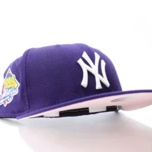 New Era New York Yankees fitted hat Purple Pink Under Brim colorway - Dynasty Fitted: New Era’s 1999 World Series Yankees Purple Pink Under Brim