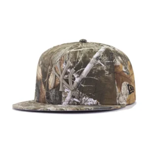 New Era New York Yankees fitted hat black, white, green, brown, tan, real tree colorway - Yankees Go Wild with Real Tree Edge Camo Fitted Drop